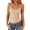 Beige, variant on Women's Sparkly Sequin Tank Tops Adjustable Spaghetti Strap Ribbed Slim Glitter Camisole for Party Night Out