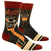 Whiskey Socks. Blue Q Men's Funny Crew Socks (fits shoe size 7-12)