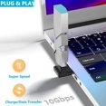 thumbnail image 4 of Warmstor Paquete De 6 Adaptador Usb 3.1 Macho A Hembra De 10 Gbps Arriba Abajo Izquierda Derecha Ángulo Recto De 90 Grados Conector De Extensión De Cable Usb 6 Tipos Compatible Con Velocidad De Carga, 4 of 5
