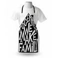 thumbnail image 3 of Family Apron Together We Make a Family Shaped as a House Stylized Lettering Hipster Design, Unisex Kitchen Bib Apron with Adjustable Neck for Cooking Baking Gardening, Black and White, by Ambesonne, 3 of 3