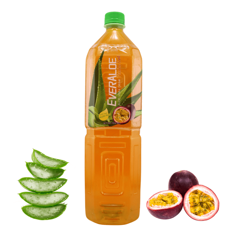 EverAloe Passion Fruit ALOE VERA Drink, 50.7 fl.oz. (Pack of 1) | Aloe Vera  Juice - Walmart.com