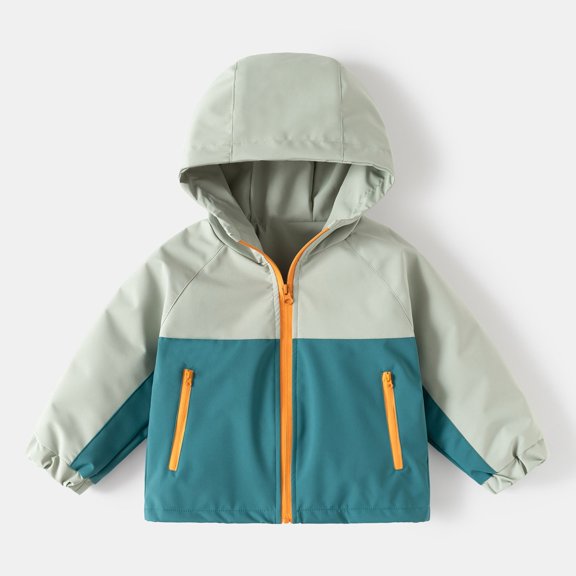 Bigetiay Versatile Boys Two Layer Jacket for Autumn with Windproof Cozy Zip Hoodie Coat Kids Outdoor Casual, Size 18-24 Months