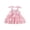 Pink, variant on BemeyourBBs Toddler Baby Girl Pink Plaid Gingham Summer Dress Cute Little Girl Sundress Casual Layered Hem Plaid Print Cute Bow Sleeveless Dress Clothes