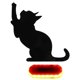 thumbnail image 1 of Cartoon Wall Lamp Cat Shaped Led Light Indoor Decoration 19x19x0.1cm Black 1Pack, 1 of 3