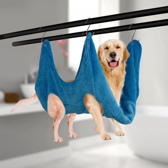 Pet Grooming Hammock Helper Multifunctional Drying Towel Dog and Cat Hammock Restraint Bag for Bathing Washing Grooming and Trimming Nail