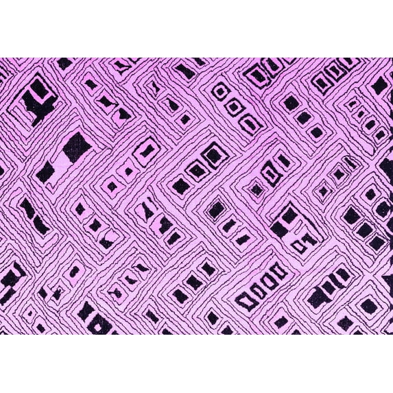 Ahgly Company Indoor Rectangle Solid Purple Modern Area Rugs, 2' x 4'