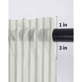 thumbnail image 6 of Sage Green Striped Curtains 54 Inch Length,Sheer Curtains for Bedroom Living Room Window Sage Green White Stripes Farmhouse Rod Pocket Drapes Kitchen Curtains Small Half Window 42"x54" 2 Panels, 6 of 7
