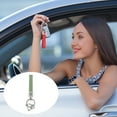 thumbnail image 6 of Leather Car Keychain, Microfiber Leather Bling Wristlet Keychains Key Fob Holder Green 2 Pcs, 6 of 7