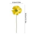 thumbnail image 3 of Yellow Gerbera Daisy, Bright Real Touch Artificial Flower with Bendable Stalks, Vivid Floral Decor, Cheerful Arrangement for Home Wedding Party Vase Table Display, 15.16*3.35in, 3 of 6