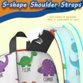 thumbnail image 5 of Dinosaur and Text White Pattern 17" Waterproof Oxford School Backpacks for Teens, S-Shape Padded Straps, for School, Travel, Hiking, Camping, 5 of 5