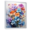 thumbnail image 2 of Designart "Abstract Floral Joy I" Violets Floater Framed Canvas Prints, 2 of 5
