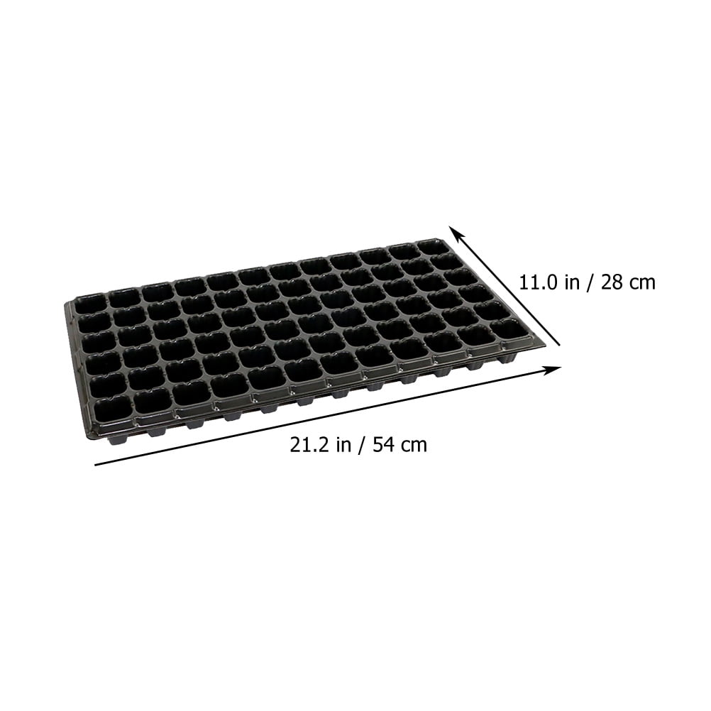 PENIKOKO 15-Piece Black PVC Starter Planting Tray with 72 Cells and Drainage Holes for Seed Germination and Propagation