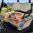 thumbnail image 3 of Psesaysky Universal Golf Cart Seat Covers, Seat Blanket with 4 Pockets and Non-Slip Backing for EZGO TXT/RXV & Club Car DS/Precedent, Breathable, All-Season Comfort (Cute Highland Cow Flower), 3 of 8