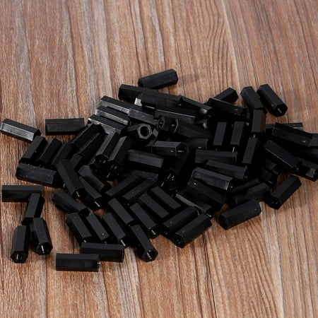 

Tebru 100pcs M2 M3 M4 Plastic Nylon Hex Male-Female/Female Spacer Round Head Screw Nut Hex Spacer Assortment Kit Hex Spacer