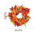 thumbnail image 3 of Antqov Fall Wreaths for Front Door with Maple Leaves & Sunflowers Pumpkin, Fall Door Wreath Autumn Wreaths for Outdoor Indoor Party Holiday Porch Wall Window Home Decoration, 3 of 8