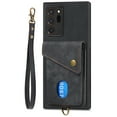 thumbnail image 5 of Nalacover for Samsung Note 20 Ultra, Slim Case Wallet with Credit Card Holder, Back Flip Premium Leather Magnetic Clasp Kickstand Wirst Hand Strap Shockproof Cover for Galaxy Note 20 Ultra, Black, 5 of 7