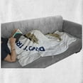 thumbnail image 6 of Dont Treat on Me Soft Flannel Fleece Throw Blanket, Dangerous Poisonous Snake with Rattle Words, Cozy Plush for Indoor and Outdoor Use, 70" x 90", Tan Night Blue, by Ambesonne, 6 of 6
