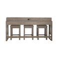 thumbnail image 5 of Bartlett Field Contemporary Wood 4 Piece Console Table Set in Driftwood, 5 of 7