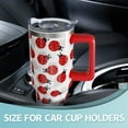 thumbnail image 5 of 40 oz Ladybug Tumbler With handle and straw,Stainless Steel Cup Extra Large Vacuum Double Wall Insulated Tumblers Travel Mug,Hot and cold beverages Car Cup, 5 of 6