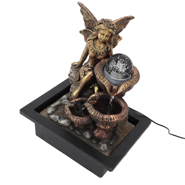 Adorno De Fuente De Escritorio, Fuente De Mesa Bomba USB Silenciosa Flujo Ajustable Compacto Aumento De Humedad Con Luz LED Para Estudio Para Oficina