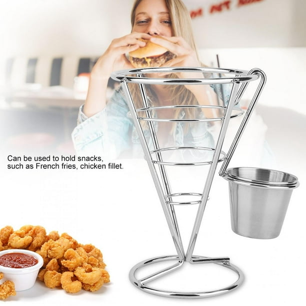 Soporte para Papas Fritas, Soporte para Papas Fritas, Estante de Exposición para Papas Fritas, Cono de Canasta Papas Fritas, Soporte para Papas Fritas, Cono