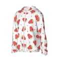 thumbnail image 2 of Fotbe Hand Drawn Strawberry Men's Women's UPF 50+ Sun Protection Jacket Hooded Cooling Shirt with Pockets Hiking Outdoor Performance-Medium, 2 of 9