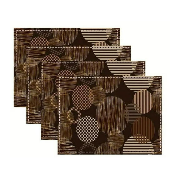 Heat Resistant Placemat Table Place Mat Abstract Pattern Non Slip Washable Placemats for Dining Table Kitchen Dining Room,Home Set of 4 12X18 inches