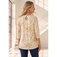 thumbnail image 2 of Roaman's Women's Plus Size Ultimate Three Quarter Sleeve Swing Tee, 2 of 6