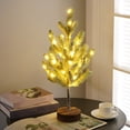 thumbnail image 3 of Chmadoxn Green Leaf Birch Tree with LED Lights, Artificial Tree Lamp, DIY Birch Tree with LED Lights, Lighted up Tree Lamp Battery Powered, Light Spirit Tree for Table Home Wedding Bedroom Christmas, 3 of 7