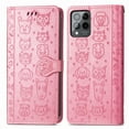 thumbnail image 6 of Conmpatible for T-Mobile REVVL 6 Pro 5G Wallet Case with Card Holder, Lovely Cartoon Cat & Dog Animal Embossed Pattern PU Leather Flip Cover Kickstand Magnetic Clasp Shockproof Case, Pink, 6 of 6