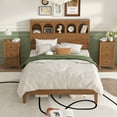 thumbnail image 6 of Queen Bed Frame, Noise Free Platform Bed with Headboard & Metal Frame & Wood Slats Support, No Box Spring Needed, Walnut, 6 of 7