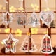 thumbnail image 2 of Colgantes de madera 3D para árbol de Navidad de 10 cm, decoración navideña para el hogar, fiesta, Año Nuevo, estrella de Navidad, campana de árbol de Navidad 2022, 2 of 5