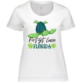 thumbnail image 3 of Inktastic Port St. Lucie, Florida Happy Sea Turtle Women's Plus Size T-Shirt, 3 of 5