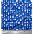 thumbnail image 1 of Soimoi Velvet Fabric Pot & Cactus Tree Printed Craft Fabric by The Yard 58 Inch Wide, 1 of 1