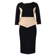 thumbnail image 3 of Women's Autumn/Winter Fashion Elegant Office Pencil Dress Bodycon Dress, 3 of 6