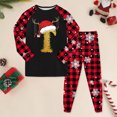 thumbnail image 2 of Huesdet Ensemble pour Garçons et Filles Pantalon Long Manches Longues Col Rond Imprimé 3D (8-9 Ans, Vin), 2 of 4
