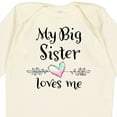 thumbnail image 4 of Inktastic My Big Sister Loves Me- Heart Boys or Girls Long Sleeve Baby Bodysuit, 4 of 5