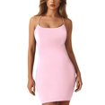 thumbnail image 1 of Womens Dresses Backless Mini Deep V Neck Sleeveless Short Bodycon Spaghetti Straps Womens Dress Red M, 1 of 4