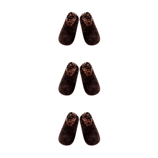 Minnieouse Calcetines de suelo de invierno Tobillo Estampado de leopardo Antideslizante Unisex Cálido Dormir Polar Zapatillas Accesorios para mujeres Type1 NO1 Minnieouse CBP452530