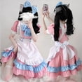 thumbnail image 5 of Traje de sirvienta de Anime Lolita Kawaii, traje de sirvienta Rosa + azul, falda Lolita, lindo disfraz de Cosplay japonés, traje de Anime, 5 of 5