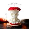 thumbnail image 2 of Kiddiway Halloween Scented Skull Apple Candle - Perfect for Halloween Decorations, Party Favors, Skull Decor, and Unique Present for Spooky Season Fans,Gold, 2 of 6