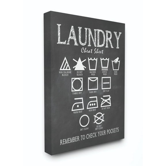 Stupell IndustriesLaundry Cheat SheetCanvas Wall Art by Susan Newberry Designs