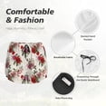 thumbnail image 6 of Lsque Rose Flowers Printed Women's Running Shorts with Liner Pockets,Elastic Quick Dry Workout Athletic Gym Yoga Shorts,Womens High Waist Shorts-, 6 of 9
