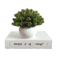 thumbnail image 5 of Adorno decorativo de vegetación simulada, maceta artificial de ciprés semicircular rosa, 5 of 5