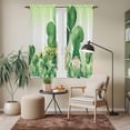 thumbnail image 6 of St. Patrick's Day Kitchen Curtains 63 Inch Length, Green Shamrock Gnomes Watering Can Plants Tiers Curtains for Living Room Berdoom, Light Filtering Drapes Window Treatment 2 Panels 42"Wx63"L, 6 of 8