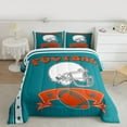 thumbnail image 2 of Castle Fairy Sport Rugby Football Bedding Comforter Set 2pcs for Female Men Adults,Ball Gamer Twin Comforter Sets Microfiber,Teal Orange Breathable Bedding Set,Ultra Soft Home Decor, 2 of 8