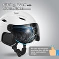thumbnail image 3 of Casco de esquí Odoland con visera 2 en 1 para hombre y mujer, 3 of 6
