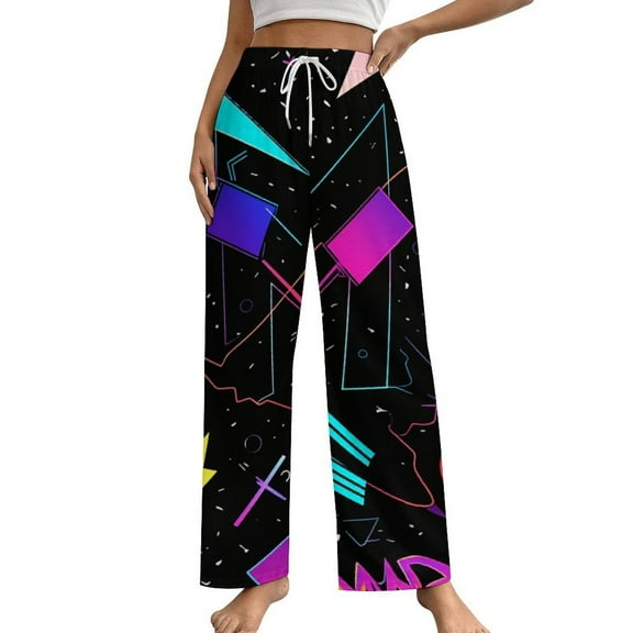 Sweet Emotion Vintage (2)-2 Pajama Pants Loose Pajamas Female Breathable Home Trousers Leisure Sleeping Pants Large Size