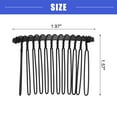 thumbnail image 3 of Vocoste 2 Pcs No Slip Hair Side Combs Accessories Metal Black 1.97"x1.57", 3 of 6