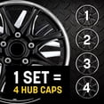 thumbnail image 2 of Pilot WH522-16C-B Universal Fit Black and Chrome 16 Inch Wheel Covers - Set of 4, 2 of 6